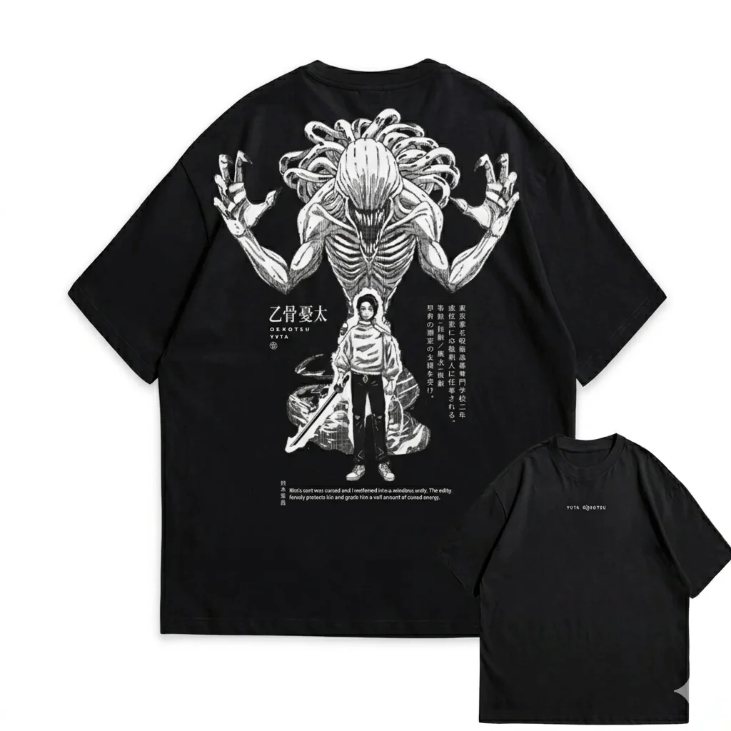 2026 summer Jujutsu Kaisen Yuta Okkotsu & Rika Anime T-Shirt Unisex Oversized Streetwear Cotton Short Sleeve Casual Tops