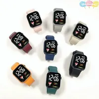 2025 New LED Electronic Watch Rainbow Square Waterproof Digital Outdoor Sports Students Watch Electronic Watch Relogio Feminino
