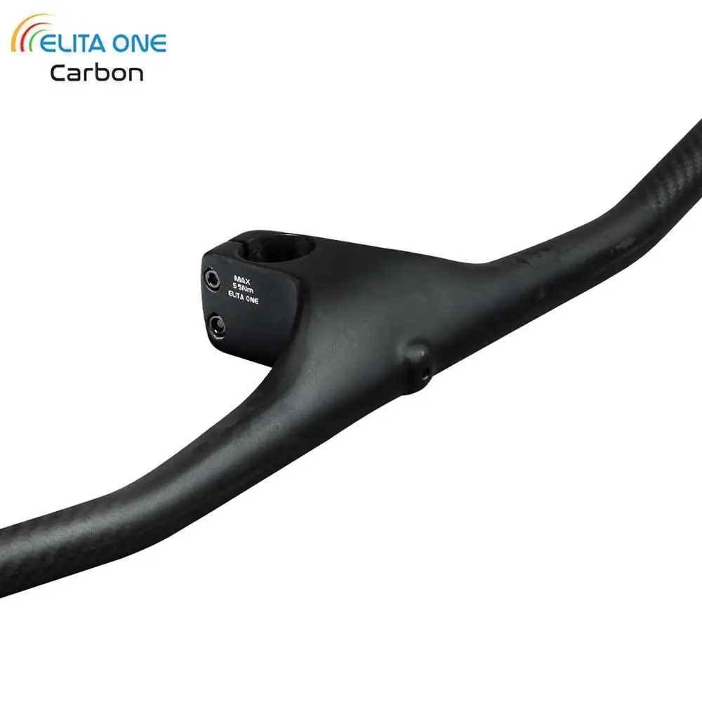 

ELITAONE MTB Handlebar Carbon integrated 28.6mm -22 Degree For Mountain Bike 700-740-800mm Stem 50-100mm