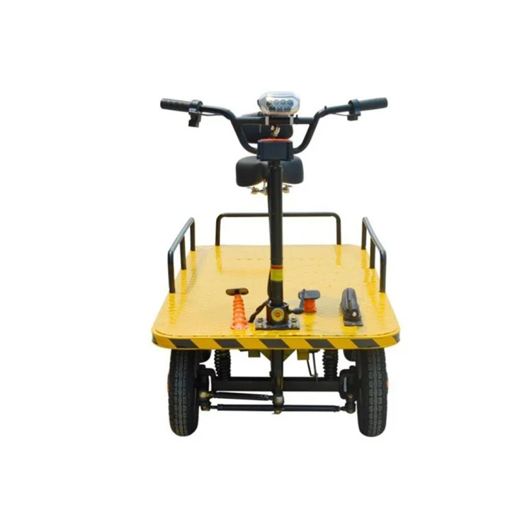 Mobile Flat Plate Truck Handling Logistics Tools Electric Trolley For Greenhouse Warehouse Carrying Transport Cart
