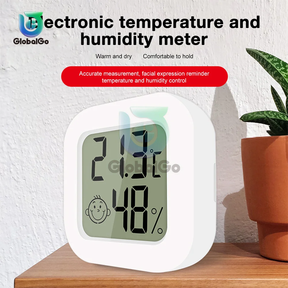 LCD ميزان الحرارة الرقمي الرطوبة غرفة داخلية الإلكترونية درجة الحرارة مقياس الرطوبة الاستشعار قياس محطة الطقس للمنزل
