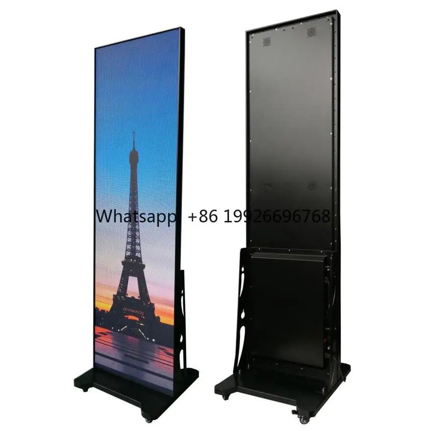 Shopping Mall 55 Inch Indoor Digital Portable Mirror Led Display Full Color P3 mm Smart Poster Led Billboard Screen