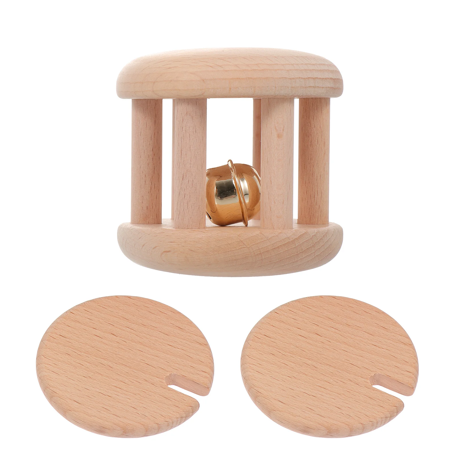 2Pcs Cute Baby Molar Teethers Wooden Chewable Round Edge Teething Aid for Healthy Tooth Growth Baby Molar Toys