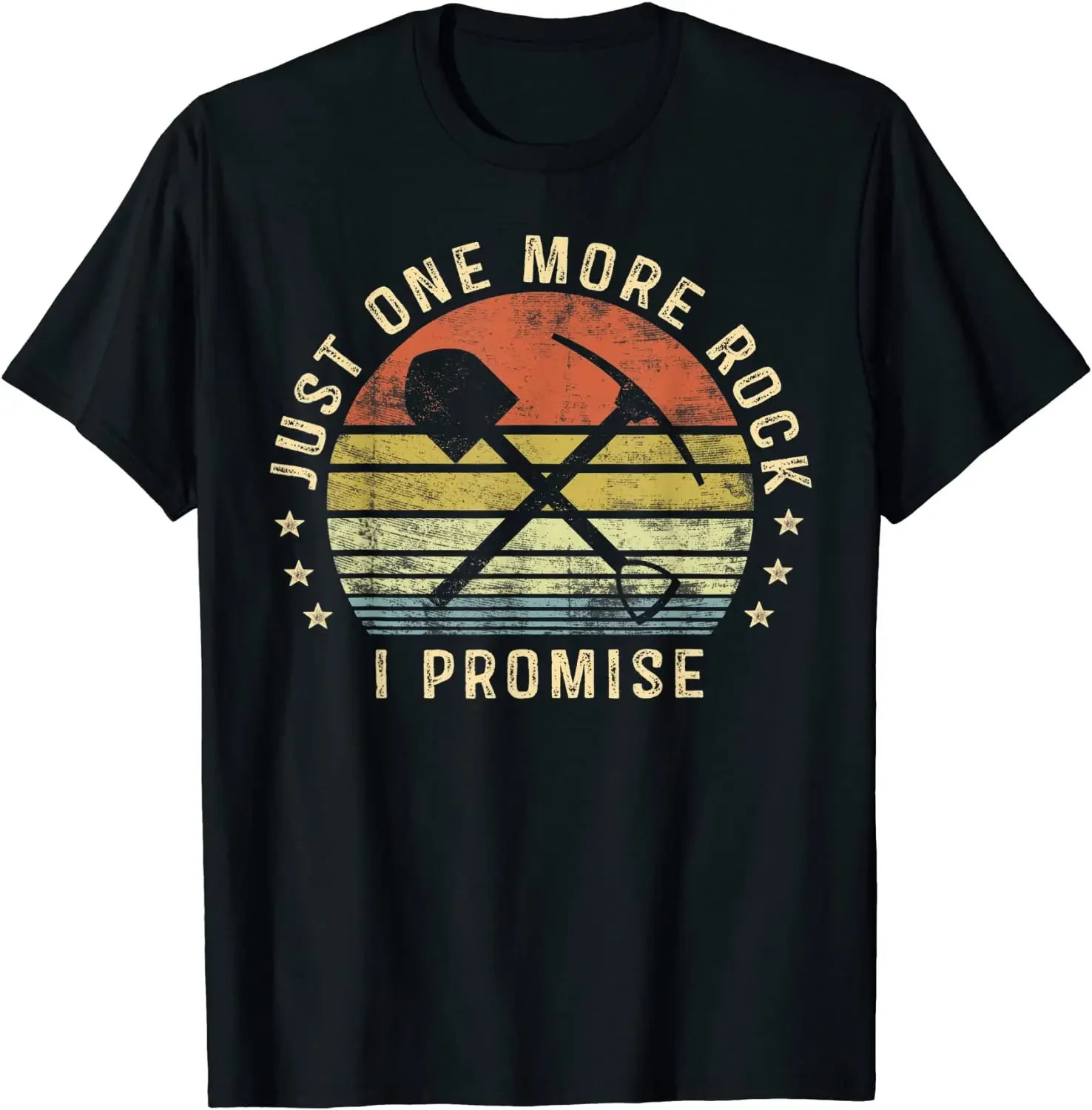 D Geology Gifts  One More Rock I Promise Funny Geologist T-Shirt On Sale Cotton Men T Shirt