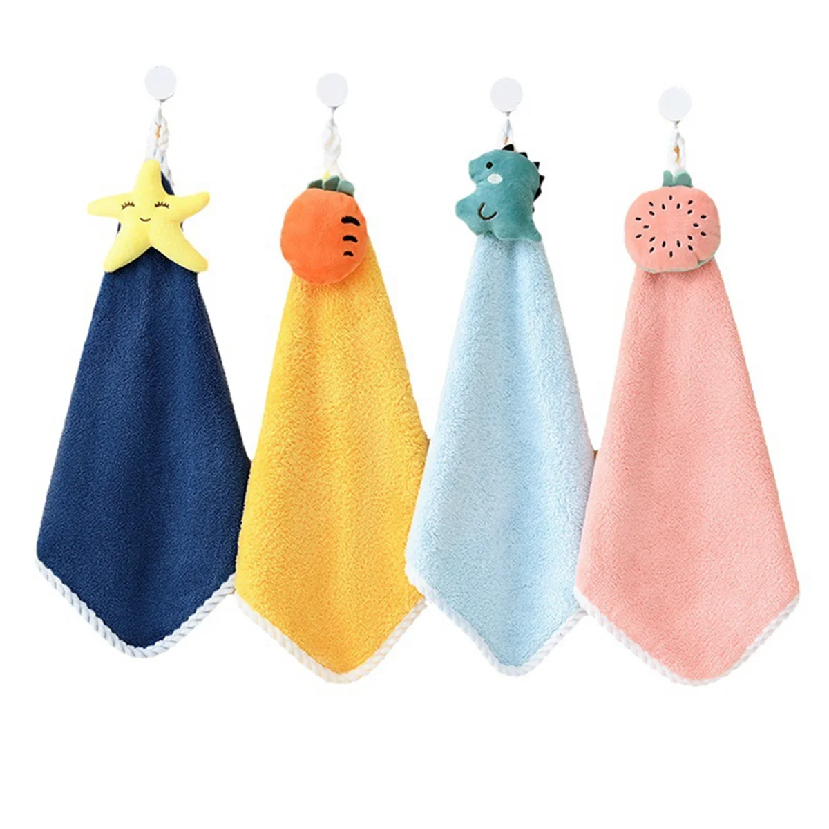 مناشف يد لطيفة من ABGU للأطفال، مناشف يد ماصة سريعة الجفاف للرضع للمطبخ والحمام، مناشف من الألياف الدقيقة من المخمل المرجاني-A