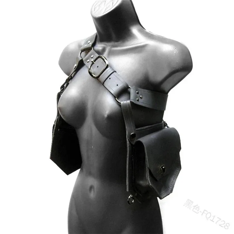 Candy 2025-bolsa Medieval para hombre y mujer, cinturón de cuero, billetera para sillín, disfraz de pirata vikingo Steampunk, accesorio de engranaje antiguo, Cosplay