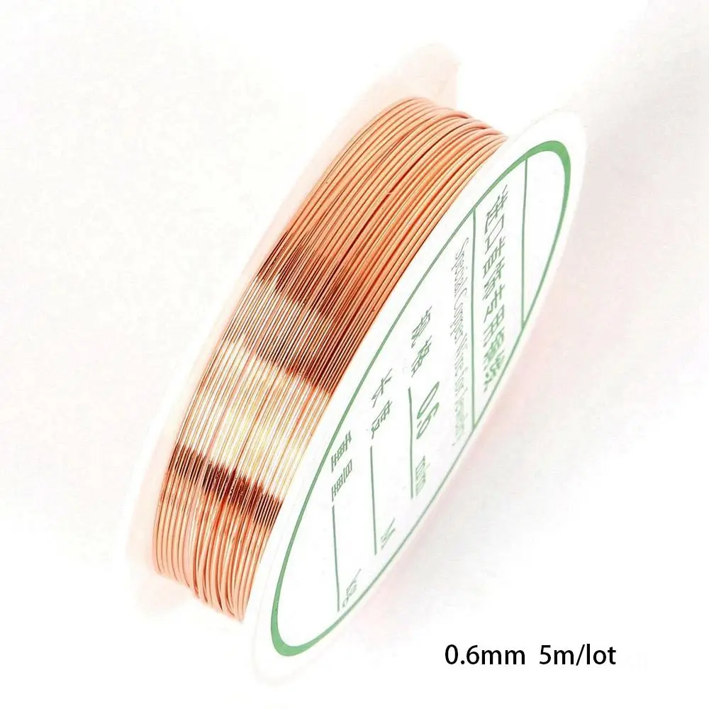 1Roll Gold Silver Brass Copper Wire DIY Handmade Crafts Beading Wire Bracelet Necklaces 0.2/0.4/0.6/0.8/1mm Cord String