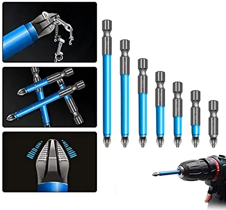 10 Tính Từ Đĩa Đơn Chống Trơn Trượt Vít Bộ PH2 65/90/127Mm 1/4 "(6.35MM) lục Giác Cao Cấp Chính Xác Vít Làm Giảm Trơn Trượt