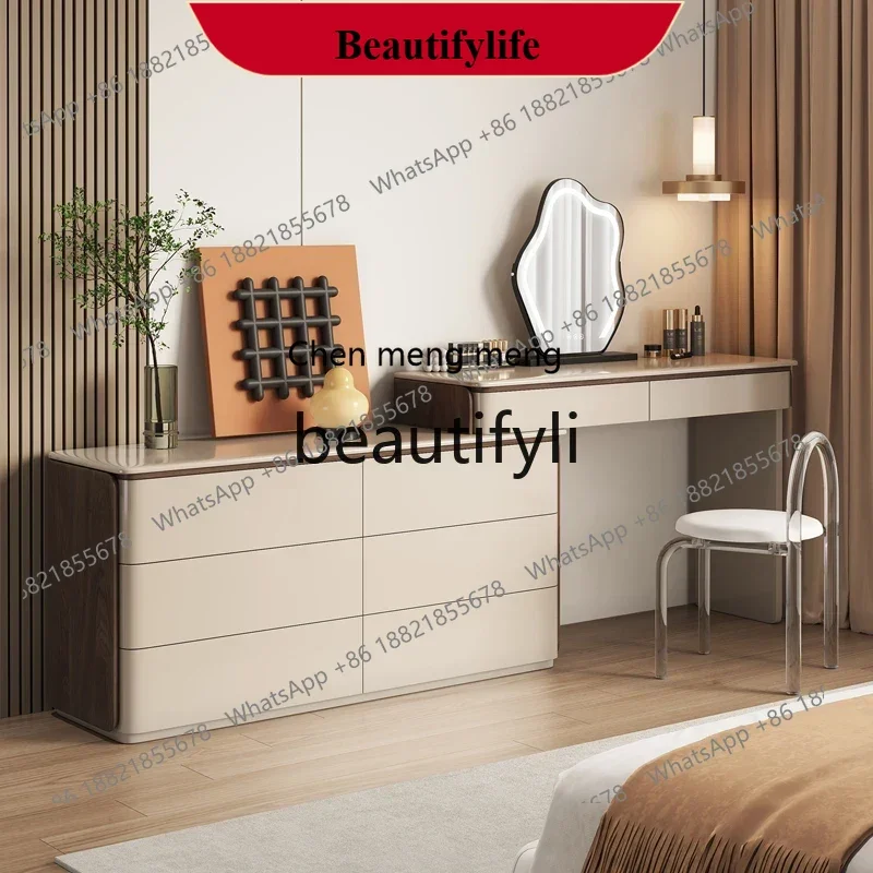 

D178 Light luxury solid wood dresser, high-end makeup table, bedroom, modern simple storage integrated cabinet
