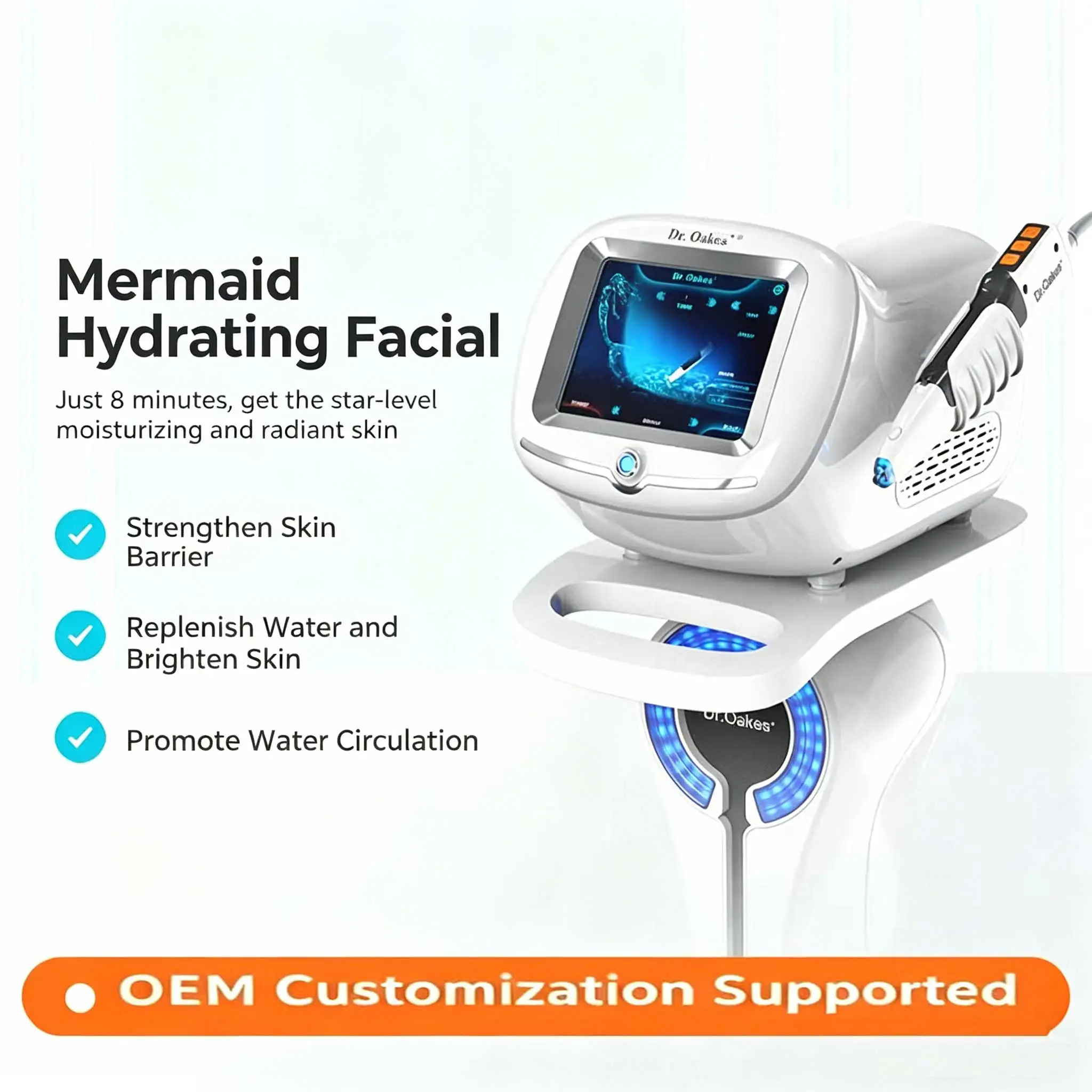 High Pressure Water Light Jet Transdermal Introduction Instrument, Mesoderm Therapy, Water Light Rejuvenation, Moisturizing,