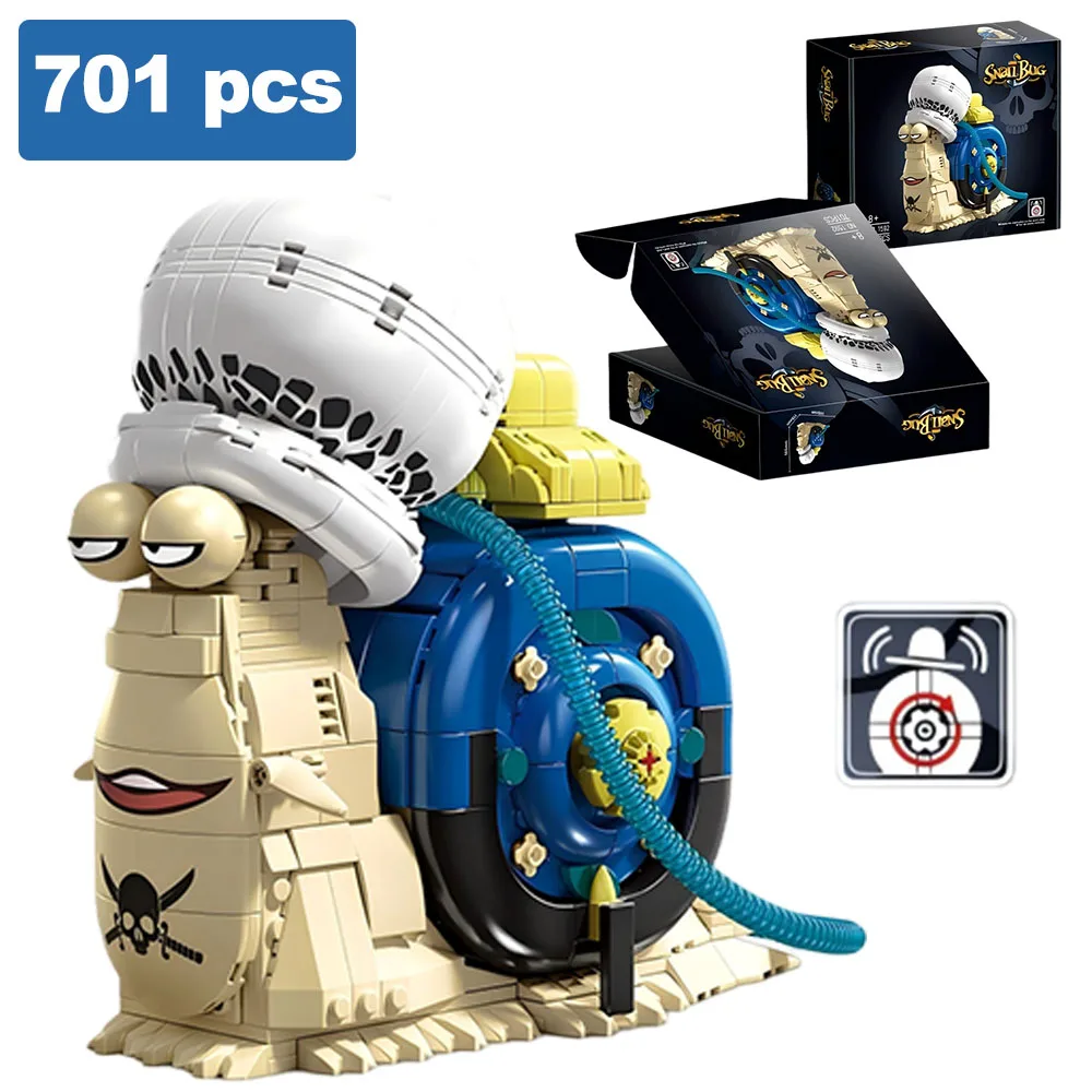 701pcs MOC Snail Telephone Insect Model Building Block Toys Interactive Animal Assemble Bricks Educational Toy for Children Gift