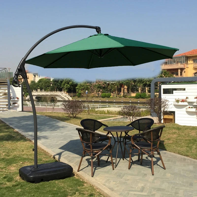 

Outdoor umbrella Garden umbrella Parasol Round sunscreen Large stall Garden yard Outdoor hand crank