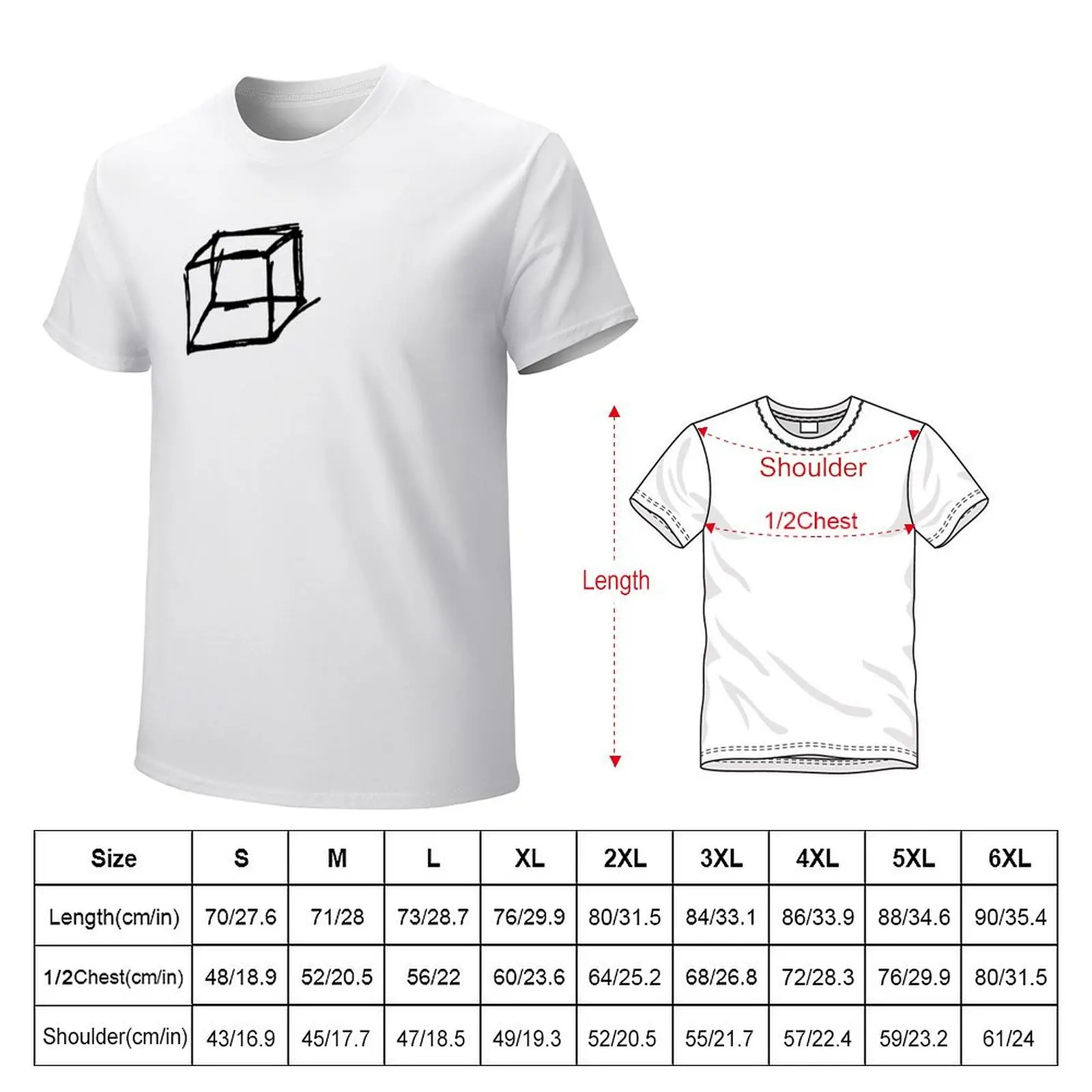 Copy of Dark and Gritty Offset Black Square Cube T-shirt summer clothes kawaii clothes mens funny t shirts