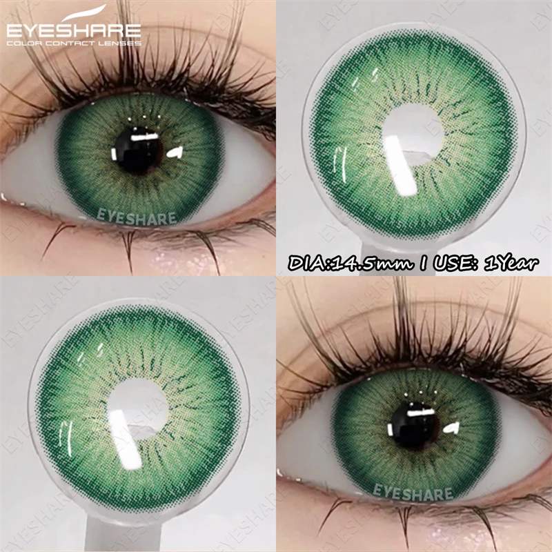 EYESHARE 2pcs Color Contacts Lenses for Eyes Alps Brown Contact Blue Coloured Contact Gray Beauty Pupils Yearly Fashion Eye Lens