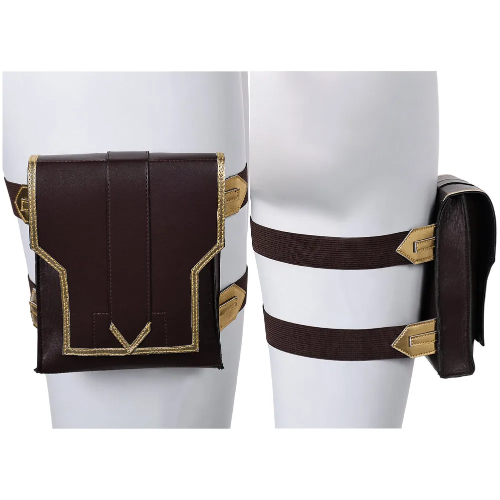 Game LoL Arcane Caitlyn Cosplay Leg Bags PU Hip Packs for Women Fantasy Outfit Props Halloween Carnival Costume Accessories