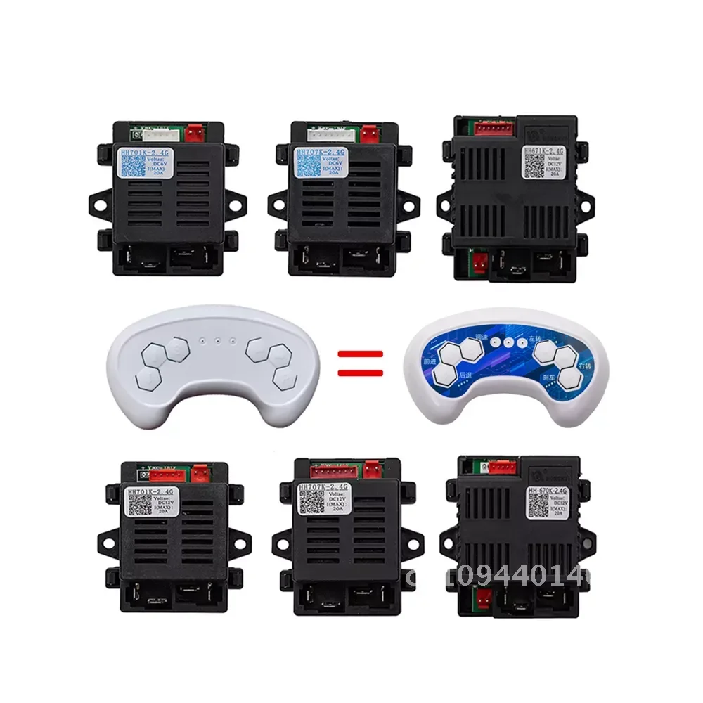 6V 12V HH670K HH671K HH701K HH707K 2.4G Bluetooth Remote Control and Receiver for Kids Powered Ride on Car Replacement Parts