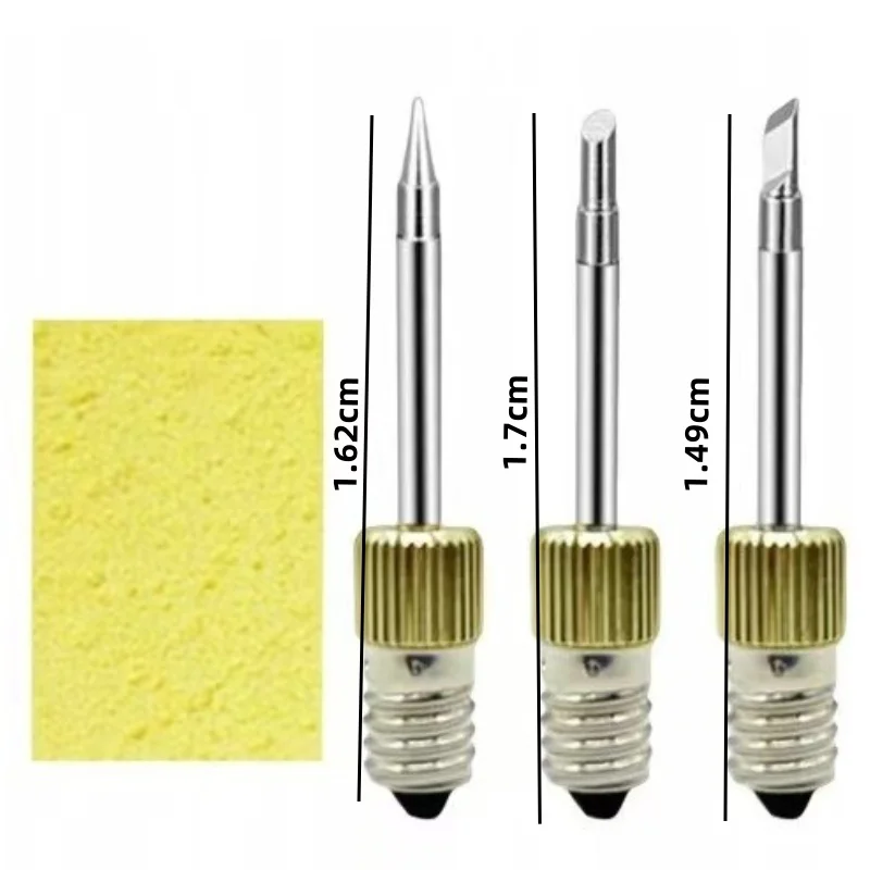 3Pcs/Set E10 Interface Soldering Iron Tips Welding Tips USB 8W Soldering Tip Set B C K Type Welding Head Soldering Tips For Tool