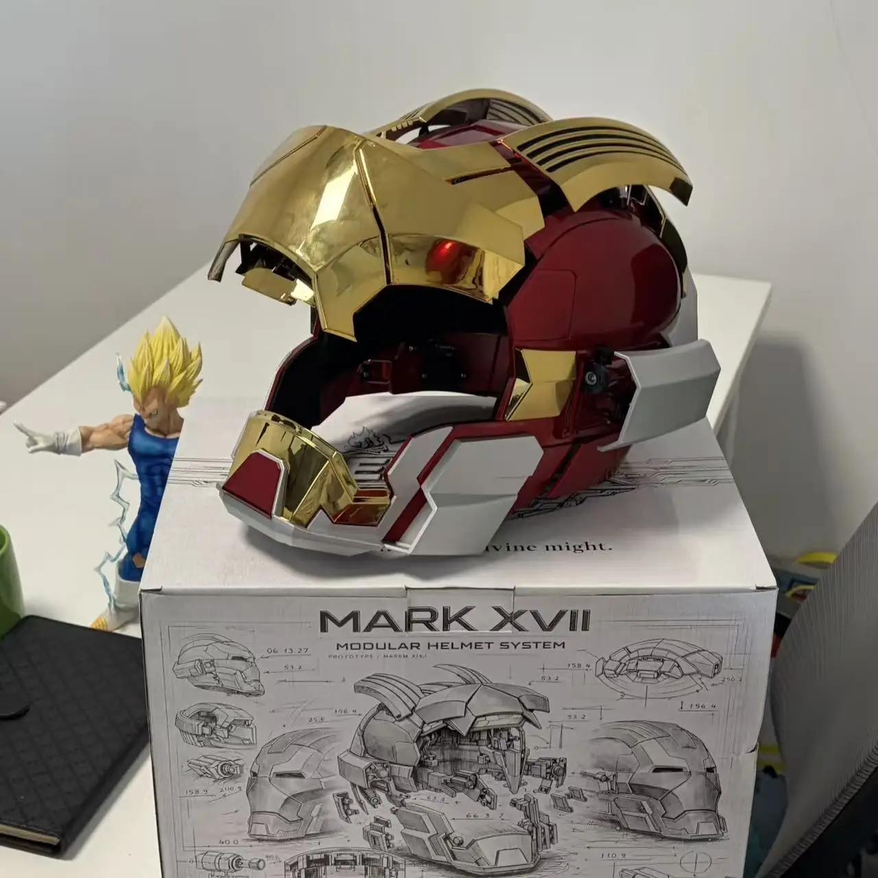 Iron Man Mk17 Helmet Wearable Voice Control Jarvis Bluetooth Speaker Shape Shifting Spray Effect For Adult Cosplay