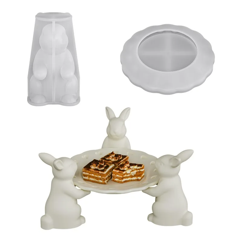 

Силиконовая форма R2LE в виде кролика для творчества, силиконовая форма с текстурой, подходит для украшения вечеринок и дома