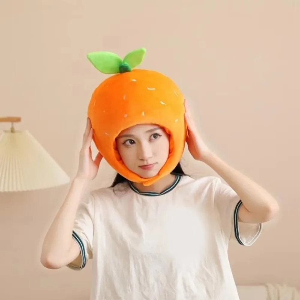

Милый мультяшный головной убор: регулируемая мягкая шапка-арбуз, шапка-клубника, головной убор для косплея