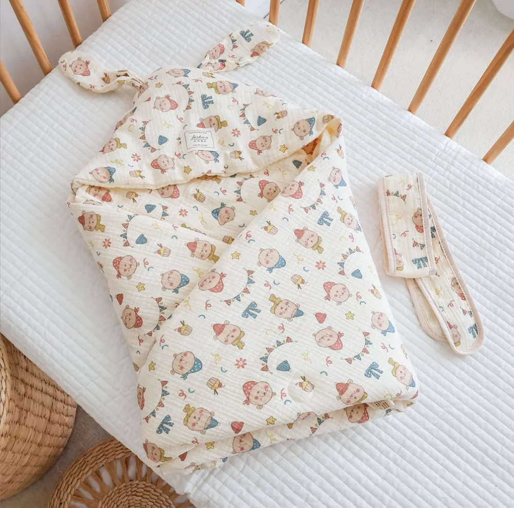 Baby Blanket Newborn Autumn Envelope Cocoon Baby Swaddle Wrap Blankets Cotton Soft Baby Receiving Blanket Stroller Crib Stuff