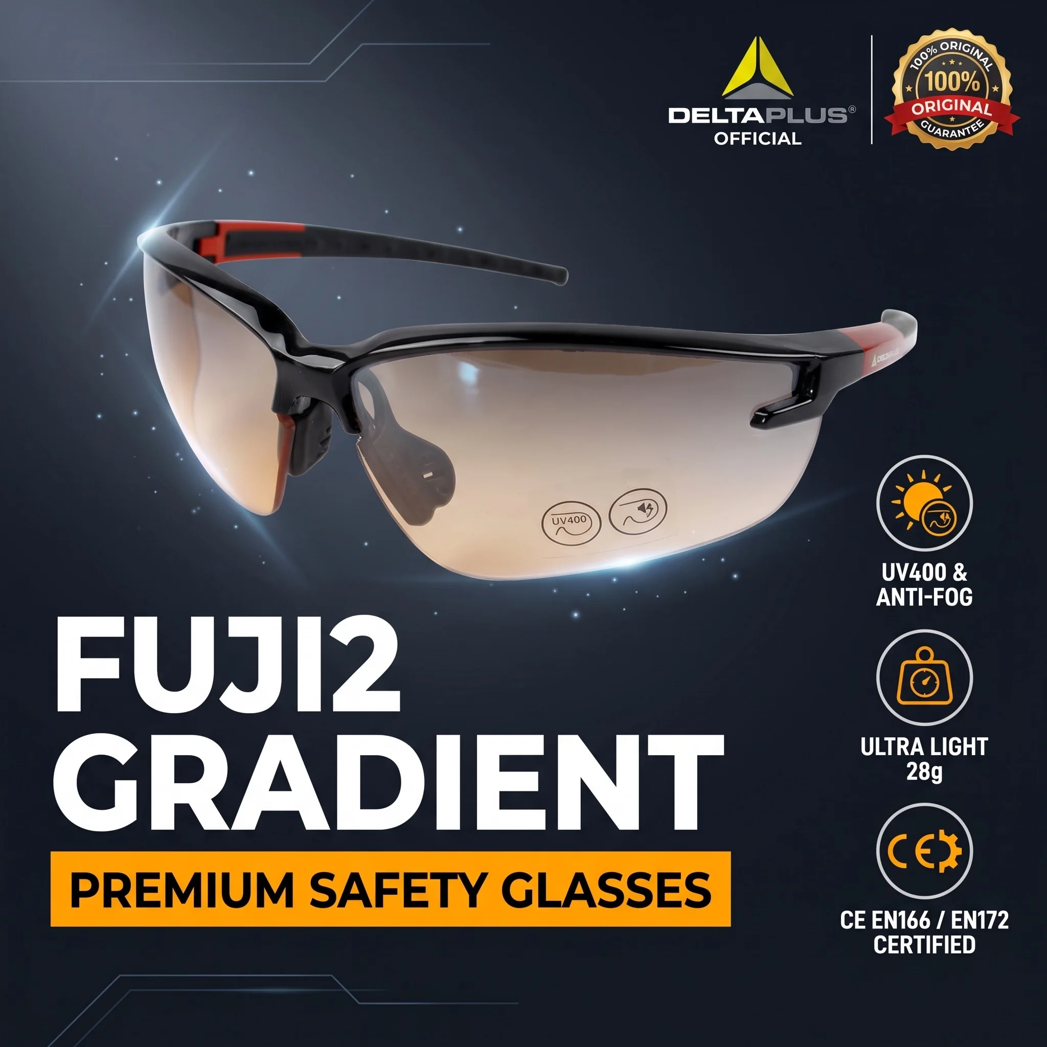 DELTAPLUS Safety Glasses ANSI Z87.1 Clear Goggles Construction Work Glasses Protection Industrial PPE Lentes De Seguridad