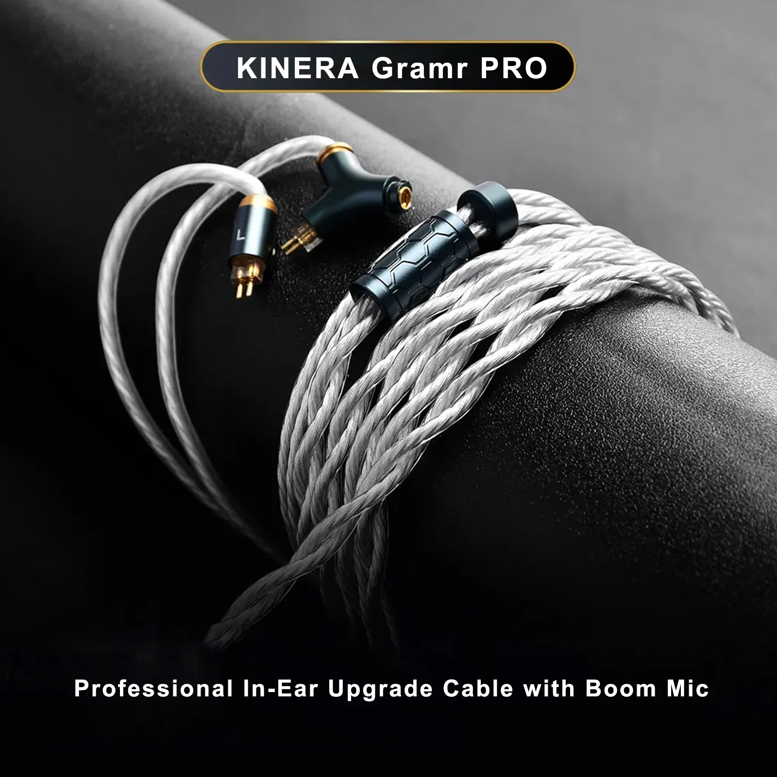 KINERA Gramr PRO Professional In-Ear Upgrade Cable with Boom Mic