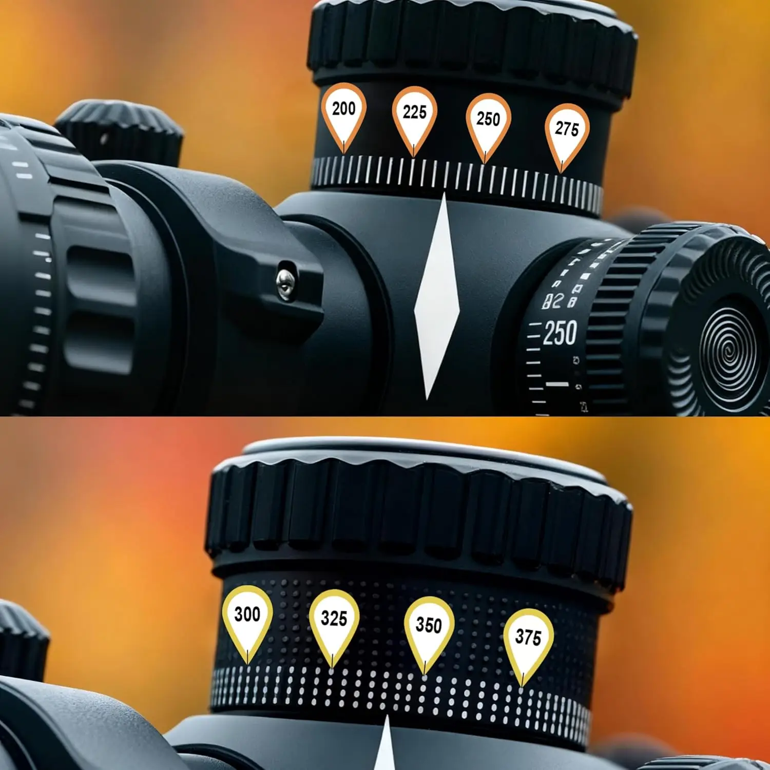 10 أوراق ملصقات برج نطاق البندقية لرماية الهدف الصيد والمتوسط المدى