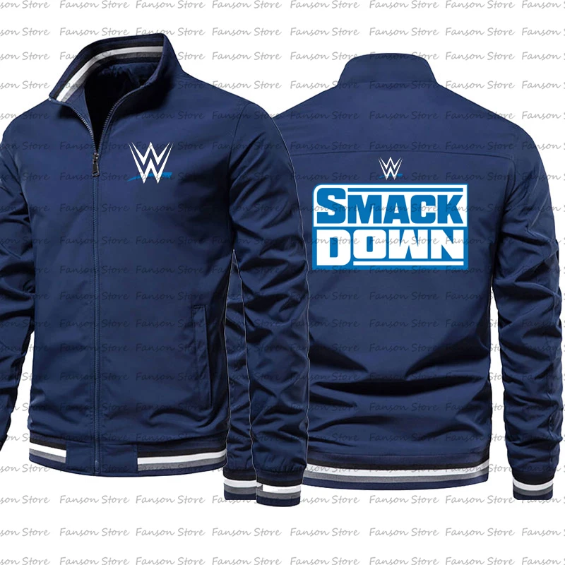 Spring and autumn 2024 New Famous Wrestler Raw & SmackDown Men's Fighting fans Windbreaker jacket Street Sports Casual coat