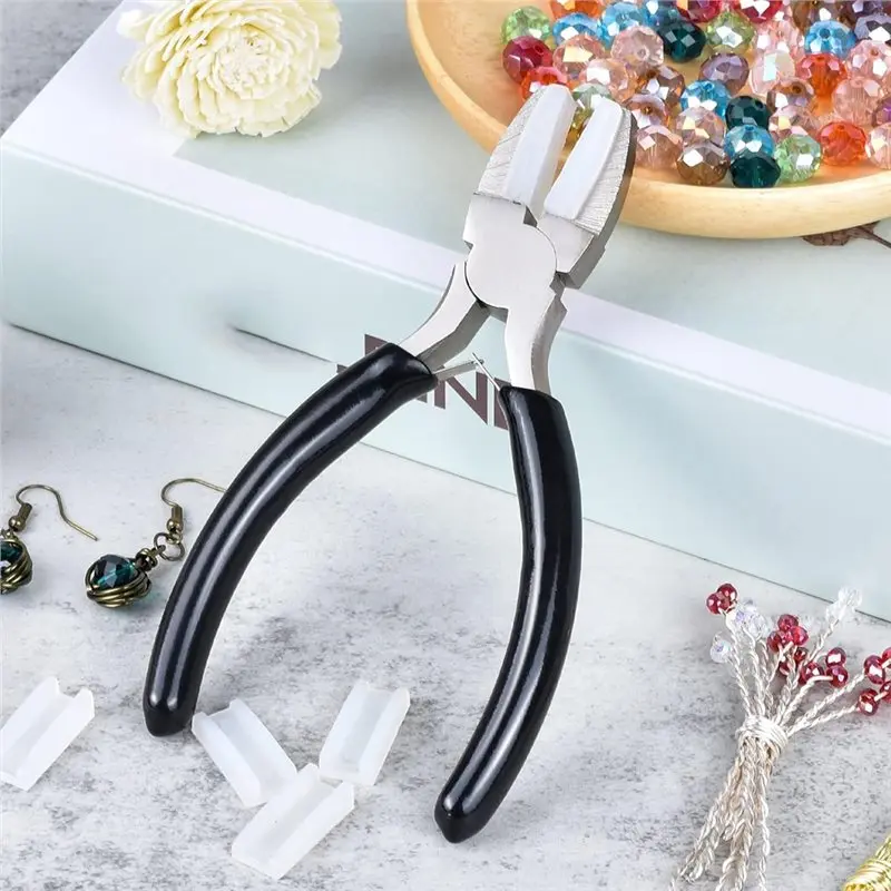 A11E-Nylon Pliers Jewelry Making Tools Carbon Steel Tools For Beading, Looping, Shaping Wire, Jewelry Making And Other Crafts