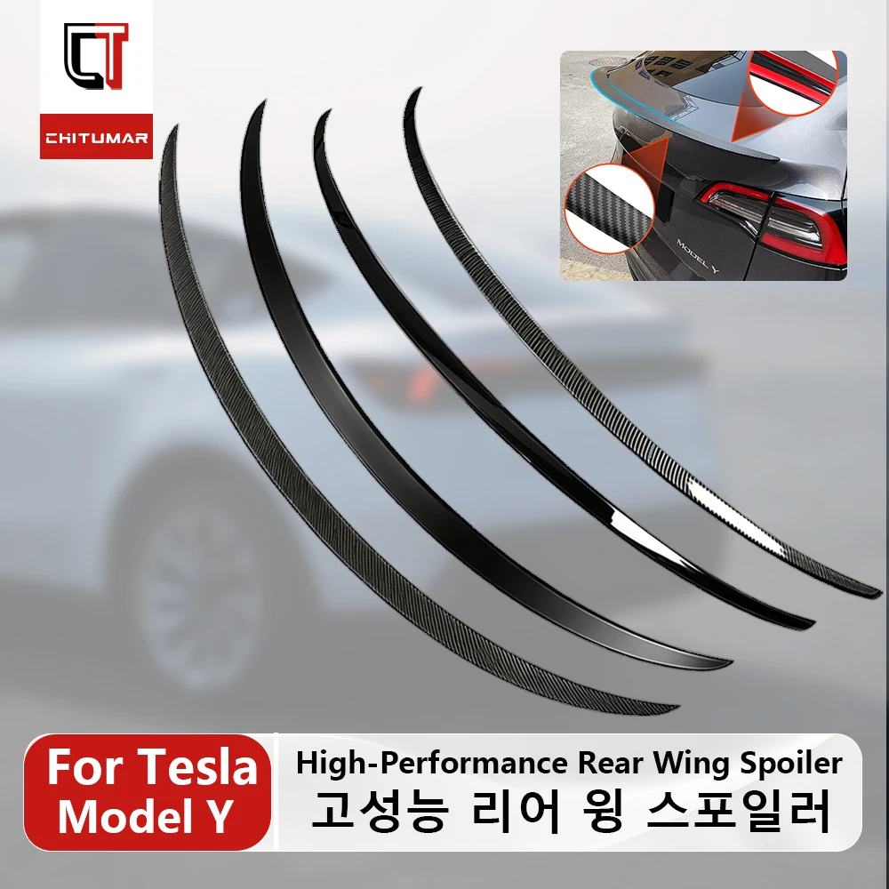 CT For Tesla Model Y Juniper Highland 2021‑2024 ABS Spoiler Wings Stylish Exterior Modification Car Accessories