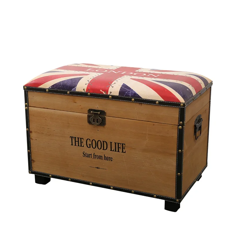 Storage stool Storage stool can sit Wooden box Sofa stool Multifunctional