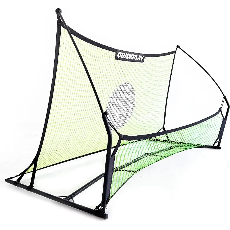 

QUICKPLAY TEKKERS TRAINER Soccer Rebounder, 6.5x4' Spot & 6.5x1.5ft Ground Pass Nets, Alloy Steel, Fiberglass, Black, Green, Por