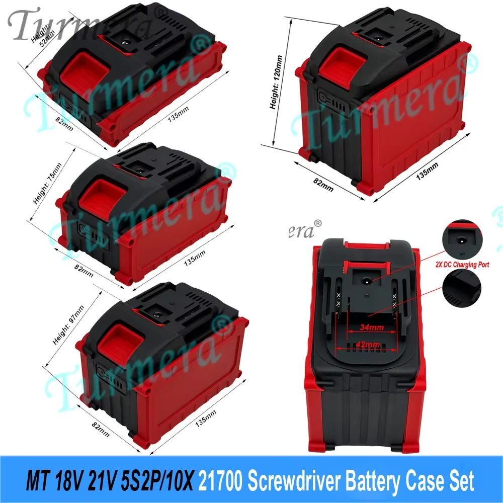 21700 Li-ion Battery Case 5/10/15/20 Cells 5S 50A BMS 18V 21V Screwdriver Box Fit Not Original For Makita for Lomvum Zhipu Hong