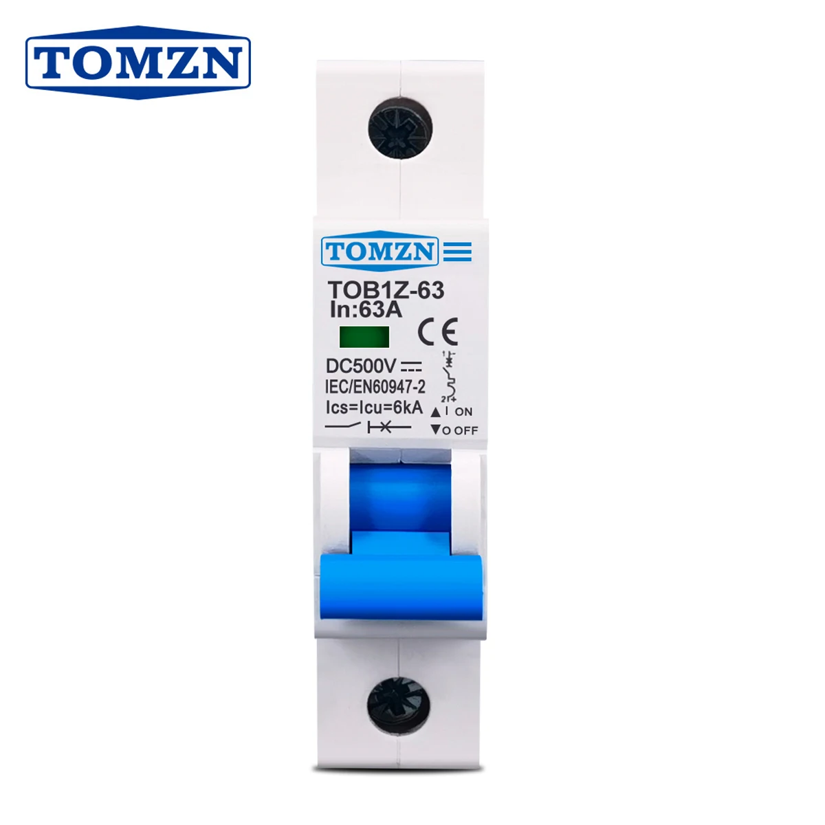 DC MCB 6KA 1P 500V Мини-выключатель 3A 6A 10A 16A 20A 25A 32A 40A 50A 63A Y соединение