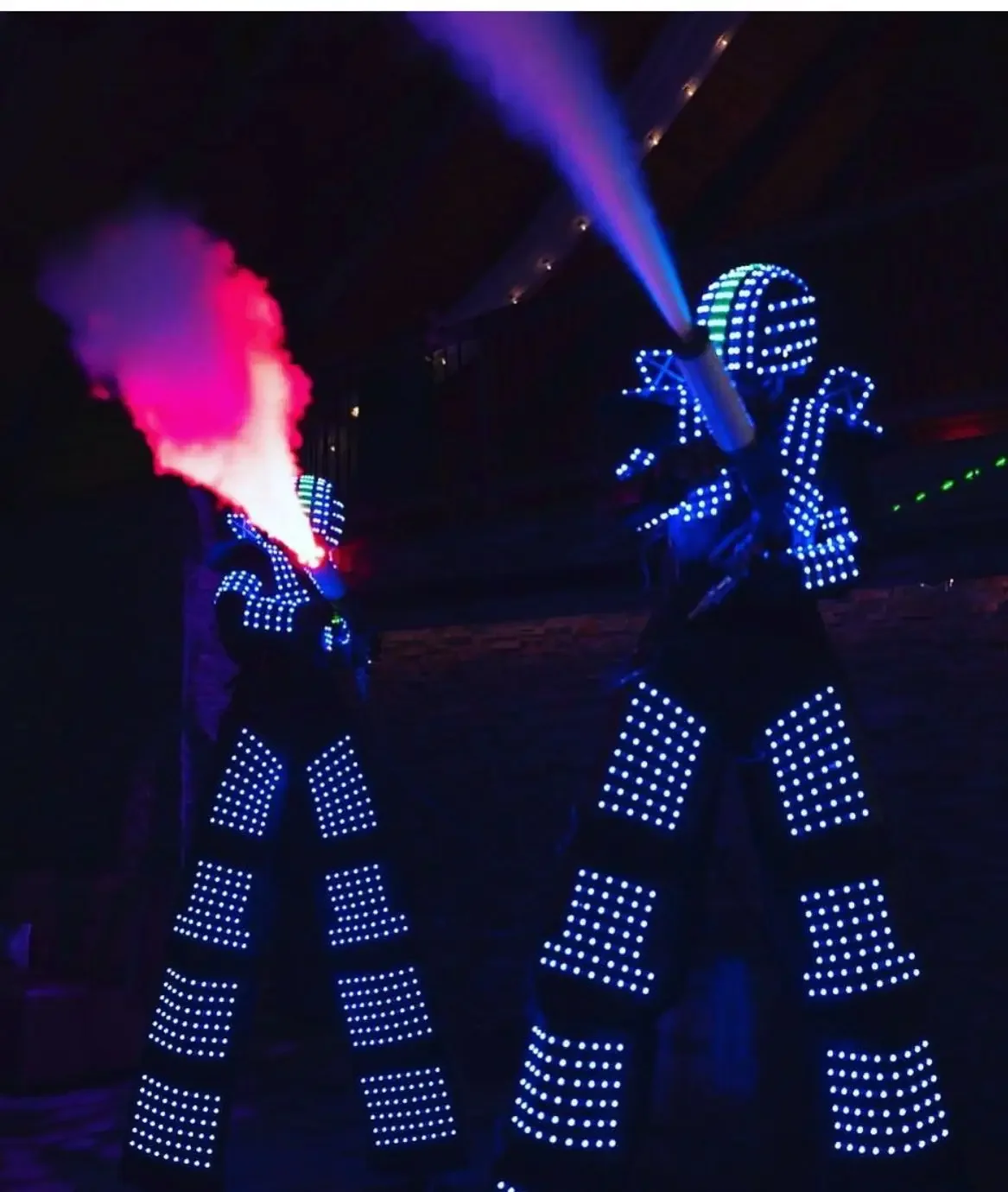 Party Performance Electronic Music Festival DJ Show Party Stilts Walker LED Lights Costumes Robot Dance Suit