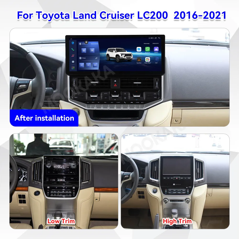 Android 15 Radio For Toyota Land Cruiser LC200 2016~2021 GPS Multimedia Intelligent Navigation Stereo Receiver player Head Unit