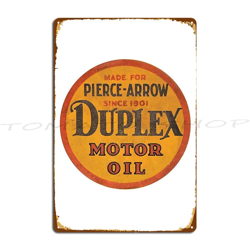 Vintage Duplex Pierce Arrow Motor Oil Metal Sign Wall Cave Create Cinema Club Create Tin Sign Poster