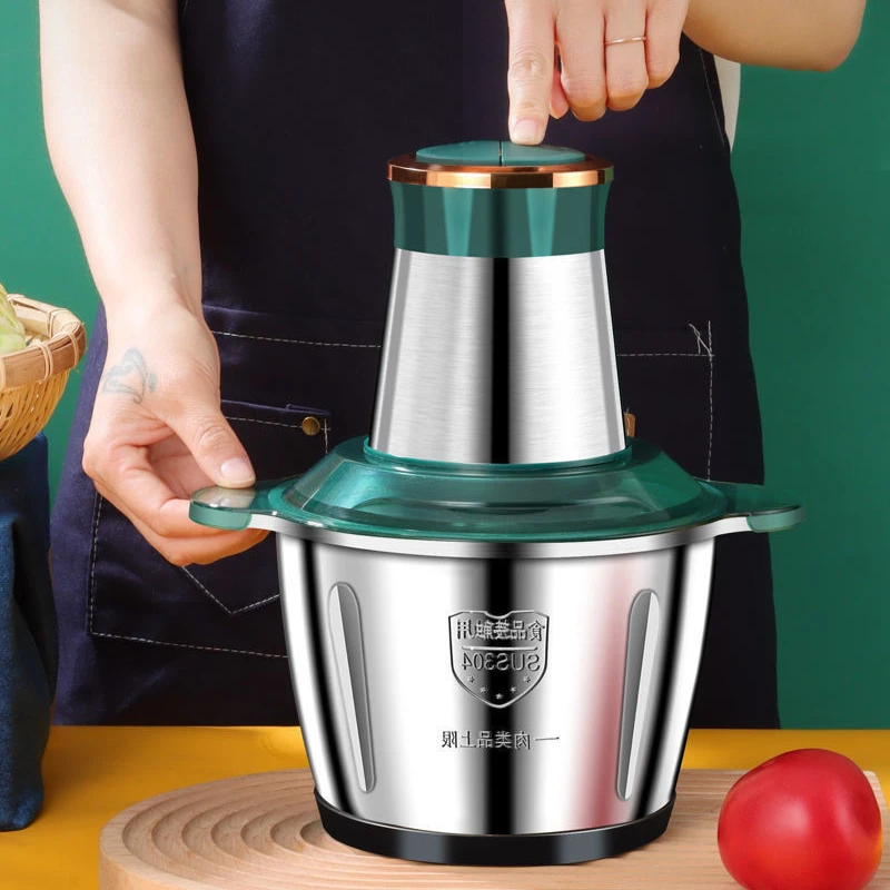 

Meat Grinders New Kitchen Electric Household Stainless Steel Multifunctional Garlic Puree Mixing Cooking Machine Small