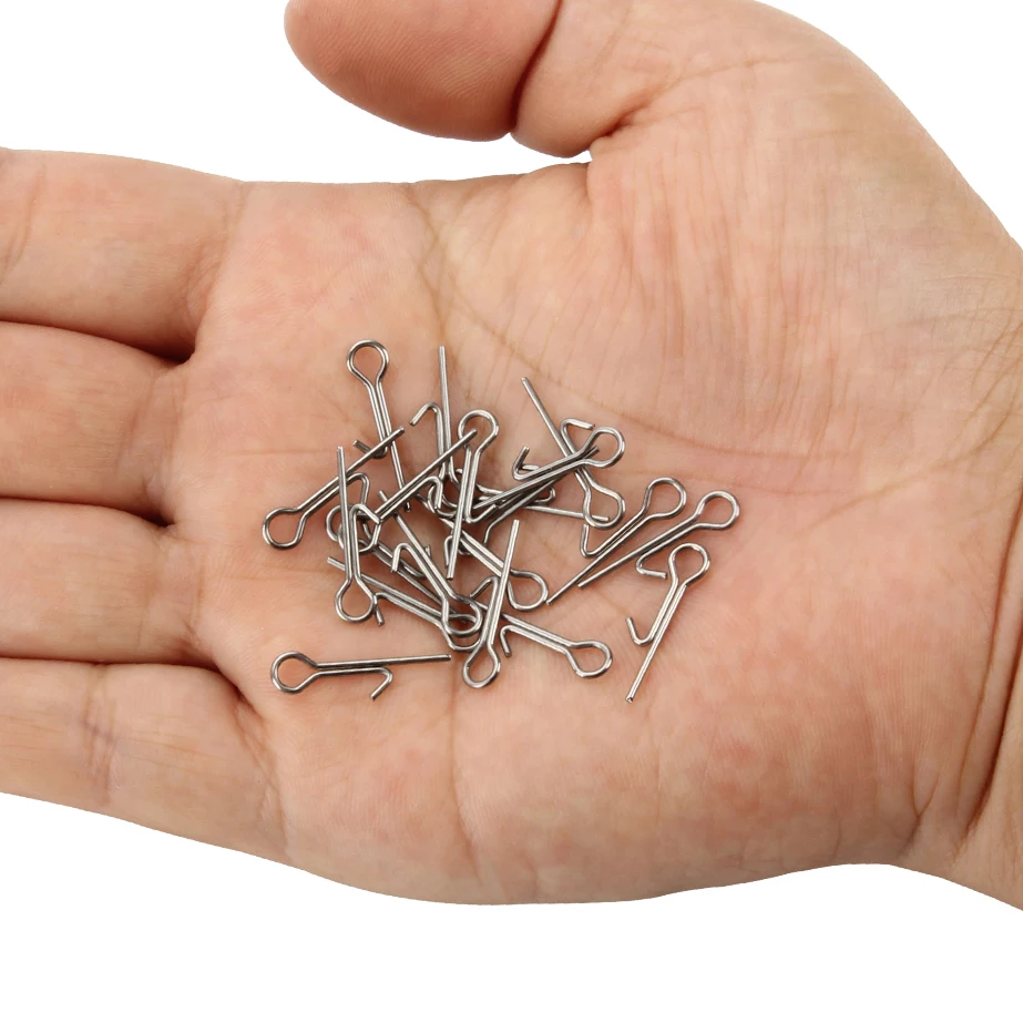 خشب الورد 100 قطعة مساعدة لينة الصيد السحر الطعم ستينغر سبايك هوك المسمار كرنك ربط دبابيس إبرة قفل ثابت الملحقات أداة