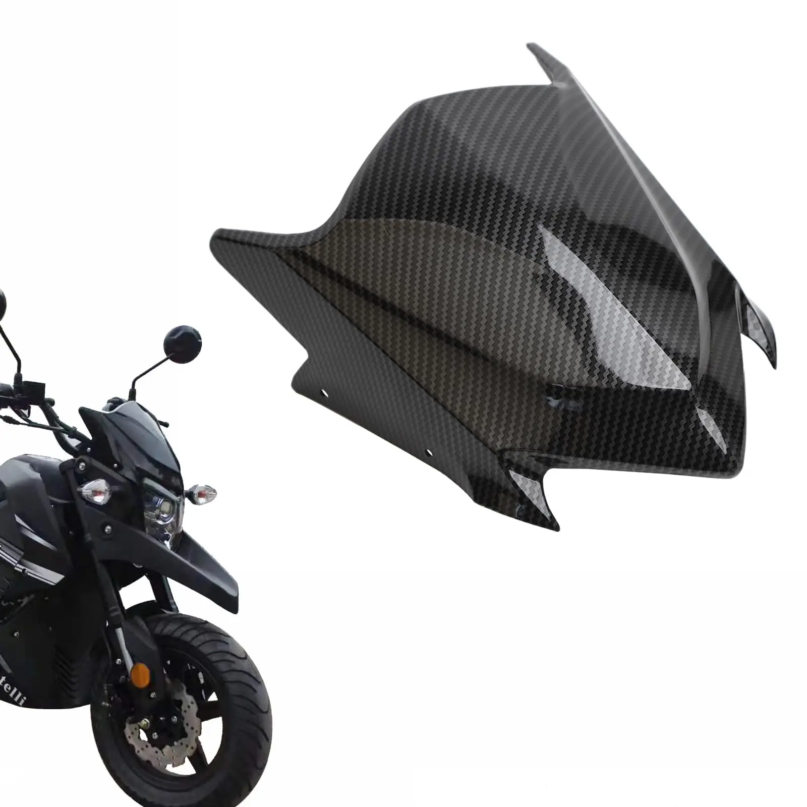 

Motorcycle Carbon Fiber Windshield Fit for Honda Grom Msx 125 SF 2013-2016 Windscreen