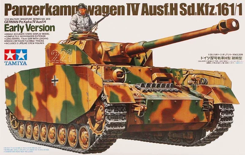 

Комплект модели танка TAMIYA 1/35 35209 Panzerkampfwagen IV Ausf. H/Sd. Масштабная модель Kfz.diy