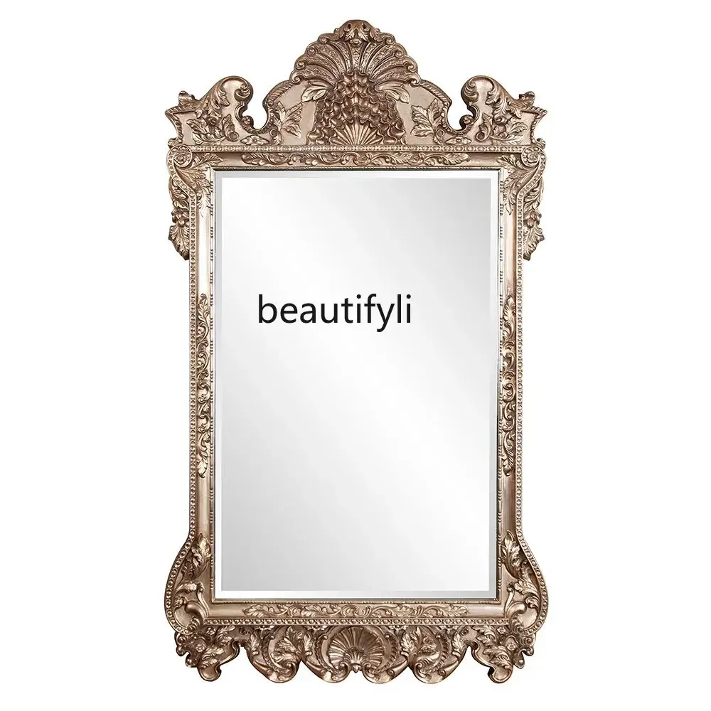 s51 French retro floor-toceiling mirror wall-mounted home full-length mirror American clothing store wall-mounted full-length mi