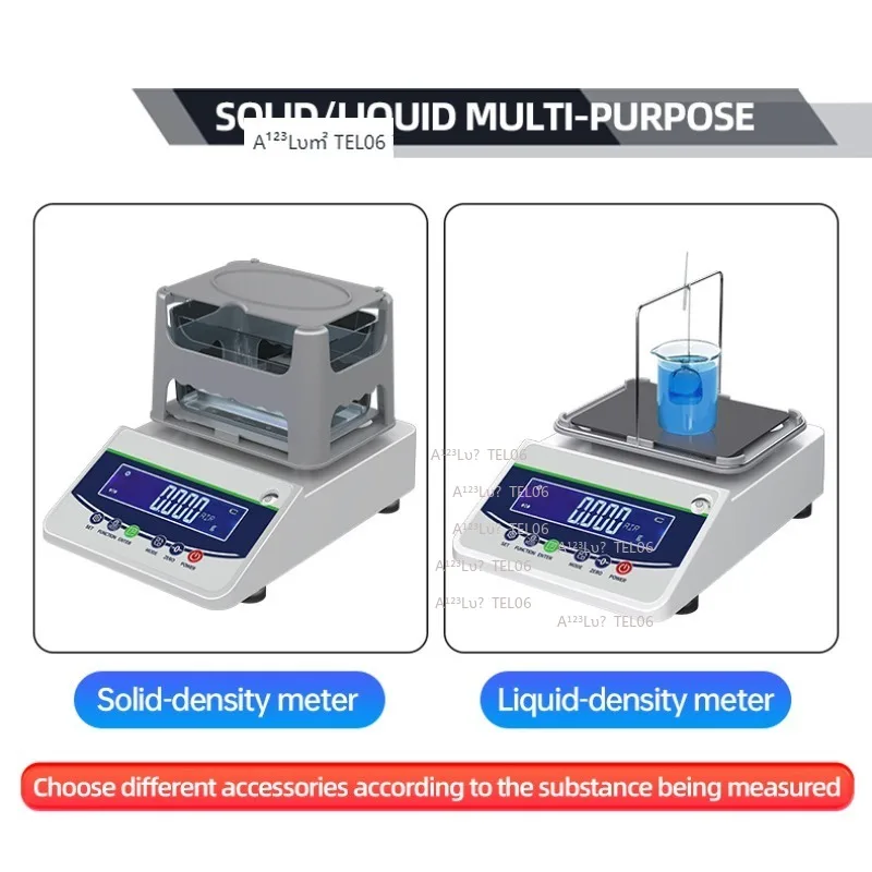 Electronic Solid Densimeter Liquid Gravity Tester Plastic Granules Ceramic Rubber Density Meter