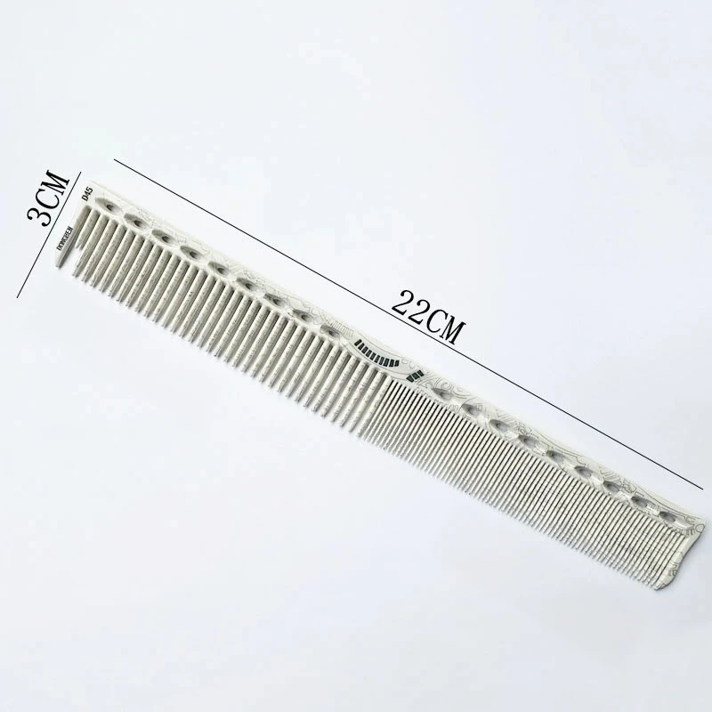 White Printed Hair Cutting Comb Barber Hairdressing Combs For Trim Women's Long Hair Hair Salon Double Sided Haircut Hairbrush