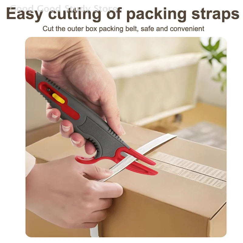 Taglierina per scatole multifunzionale Coltello artistico multiuso retrattile Disimballaggio Coltello espresso Colla da avvolgimento Anti taglio Anti taglio a mano