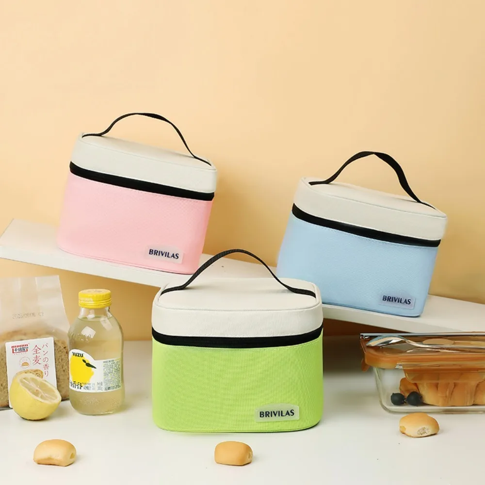 Square insulated bag waterproof and oil-proof large capacity lunch bag student work portable lunch bag