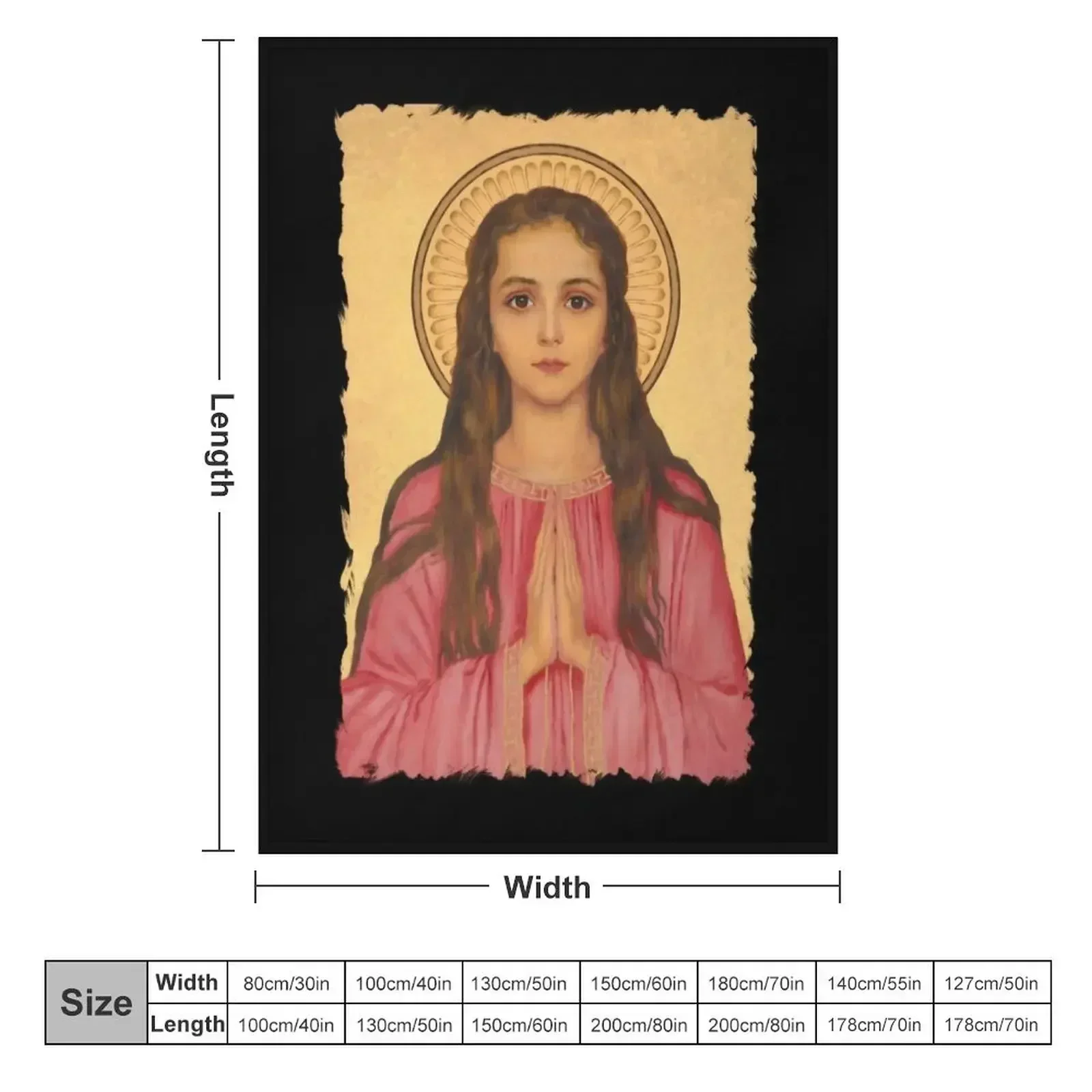 Saint Philomena of Rome Throw Blanket Plaid on the sofa For Sofa Thin Designers Shaggy Polar halloween Blankets