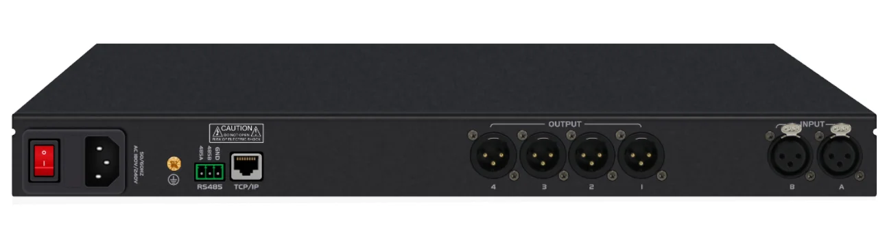 1U Rack DSP Processor 15 Band PEQ Crossover Delay Stage Audio Equipment