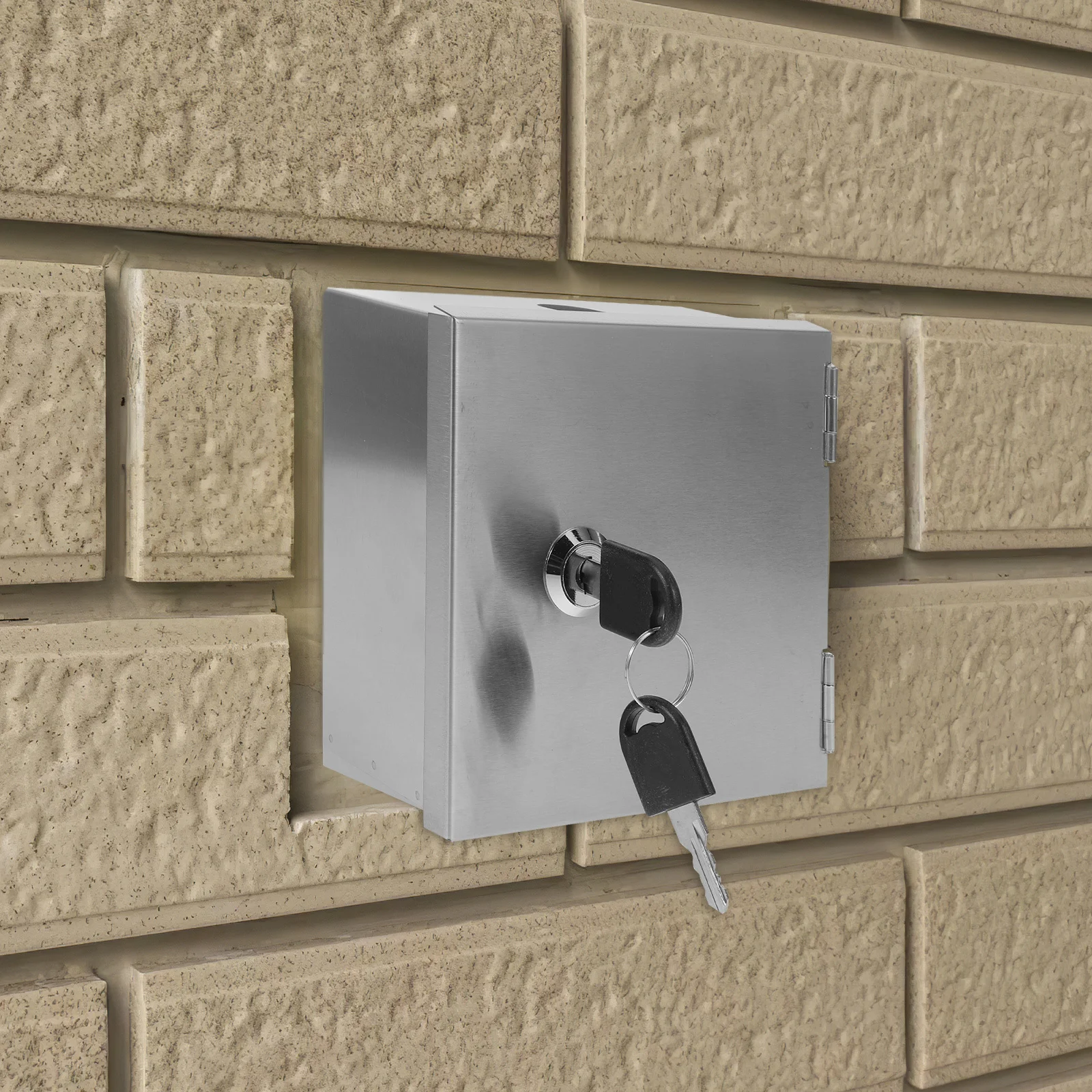 

Stainless Steel Socket Protector 86 Type Waterproof Lockable Wall Mount Power Outlet Cover Outdoor Electrical Box Socket